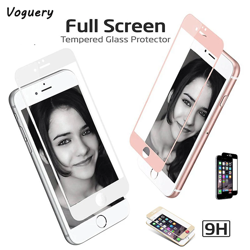 

Free Shipping Premium HD 0.26mm Full Cover Tempered Glass Screen Protector for iPhone 6 6Plus 6s 6sPlus Full Body Protector Film