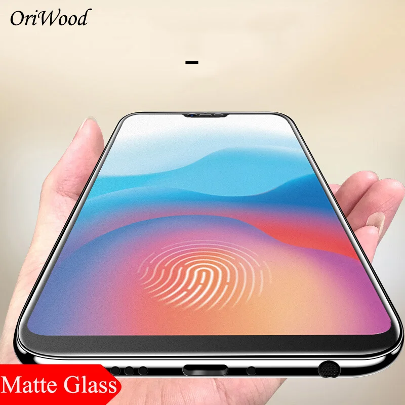 

For VIVO V9 Pro Matte Frosted Tempered Glass For VIVO V9 Youth V9Pro Anti Fingerprints Full Cover Black Edge Screen Protector