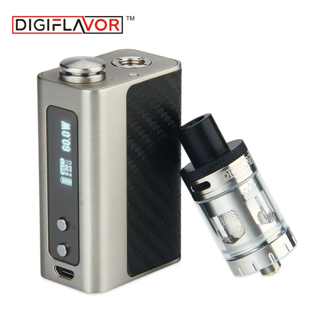 

Authentic 60W Digiflavor WildFire TC Starter Kit 1700mAh Wild Fire Vape Mod 3ml WildFire Sub Ohm Tank 0.5ohm Coil WildFire Kit