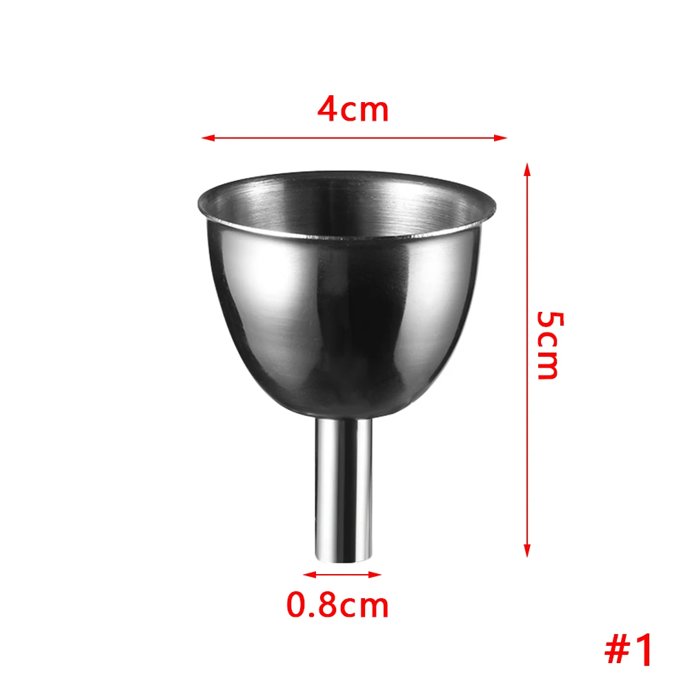 3PCS Mini Stainless Steel Wine Flask Funnel Small Mouth Funnels for Filling Hip Flask Beer Liquid Tools - Цвет: 1