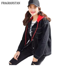 Весенне-осенние модные новые ковбойские женские свободные куртки с капюшоном и длинными рукавами, повседневные универсальные тонкие пальто с вышитыми буквами, TGH29