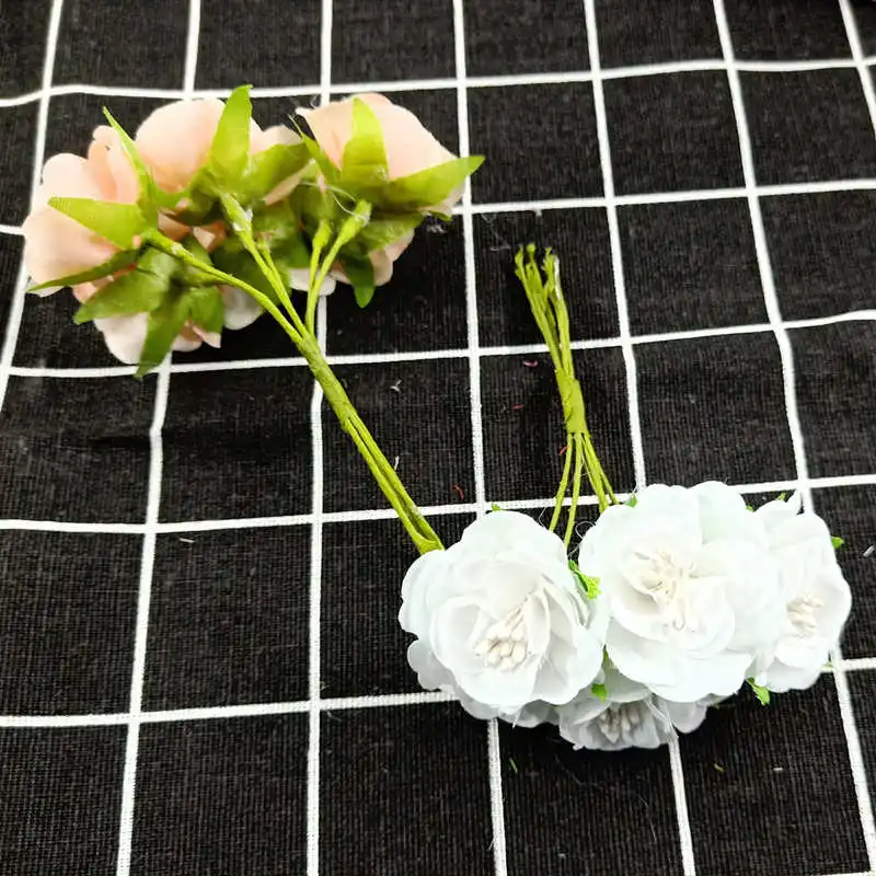 6 шт./lote barato Mini Margarida De Seda Rosa искусственная повязка на голову Casamento DIY Decoracao com Искусственные цветы Papel Para