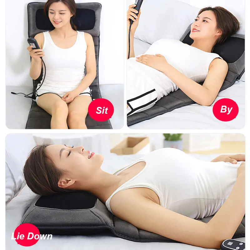 US $435.90 Household Massage Mattress Cervical Massager Neck Waist Back Kneading Vibration Hot Multifunctional Body Massage Mat
