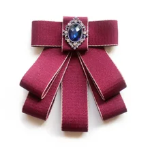 Колледж Стиль Мужчины и женщины воротник цветок Профессиональный отель стюардесса темпера мужчины t воротник лук галстук жениха Свадебные Галстуки для костюма