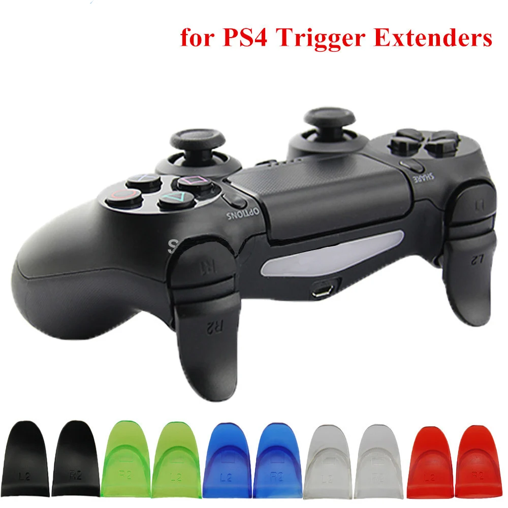 

2 Pairs R2+L2 Trigger Extenders for Playstation PS4 Controller Dual Triggers Attachments for Dualshock 4 PS4 Control