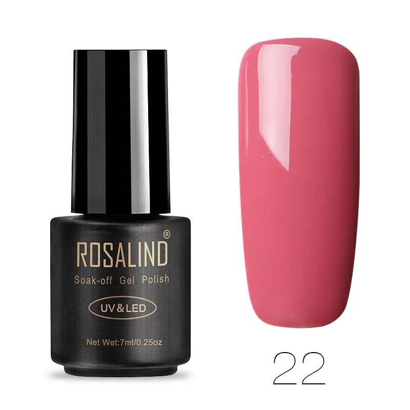 ROSALIND лак для ногтей 7 мл Быстросохнущий праймер для ногтей впитывающийся полуперманентный Лак предназначен для маникюра красоты акриловый УФ-лак - Цвет: RA22