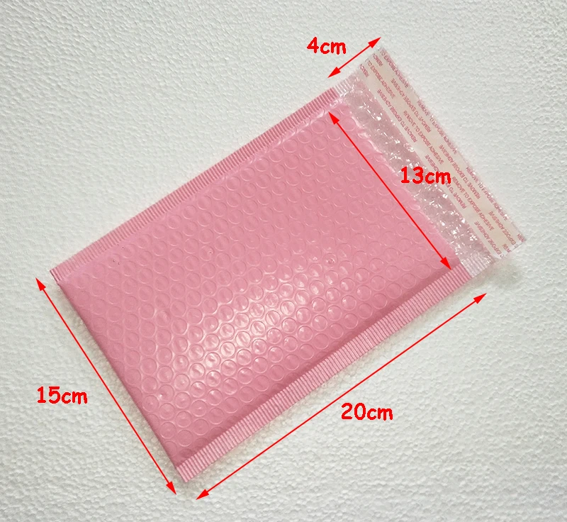 50 шт. полезное пространство 13x20+ 4 см светильник розовый поли пузырьковый почтовый конверты с мягким вкладышем почтовый пакет самозапечатывающаяся