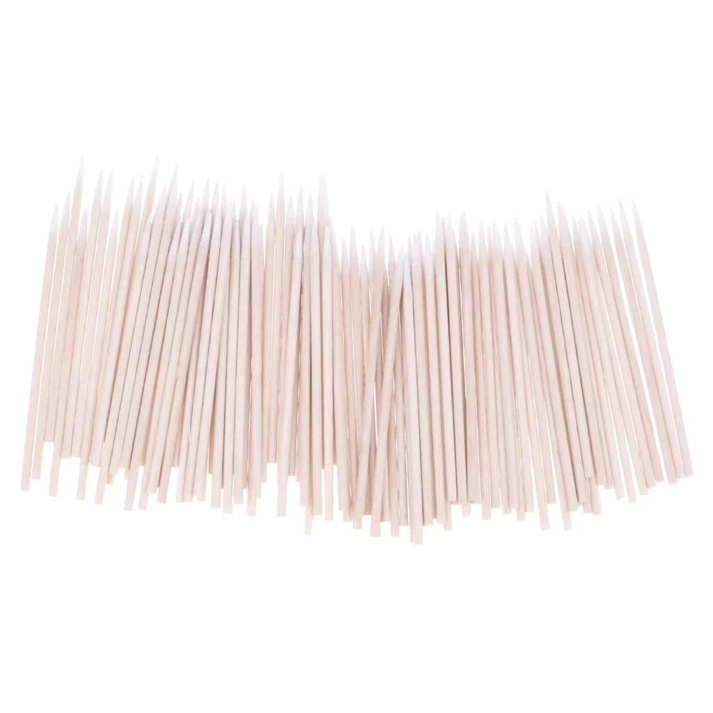 Natrual 100 Pcs Cotton Stick Clean Tool for AirPods jack iPhone Charge Port White Cotton Buds Tip Cleaning Tools