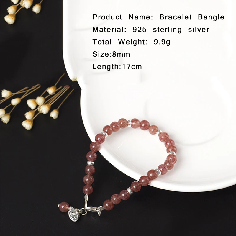 Браслет женский из серебра S925 пробы с натуральным камнем YB54|bracelets for|bracelets for