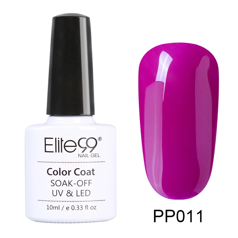 Elite99 фиолетовый цвет 10 мл Гель-лак замачиваемый УФ Гель-лак для ногтей для маникюра долговечный Гель-лак для ногтей - Цвет: PP011