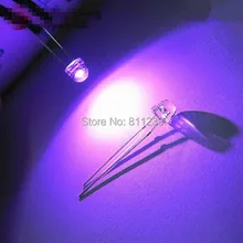 5 мм соломенная шляпа фиолетовый светодиод большой угол главе(1000 шт.) 5 мм UV LED F5 Strawhat UV LED