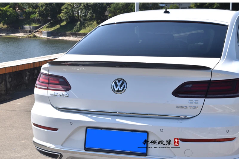  For Volkswagen VW Passat CC 2019 Auto Carbon Fiber O-carbon fiber rear roof spoiler lip
