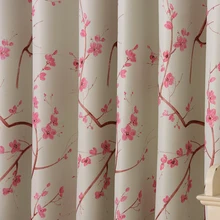 Wintersweet Curtains for Bedroom Warmth New Rural American High Shading Printing Curtains for Study Room Wintersweet Curtains for Bedroom Warmth New Rural American High Shading Printing Curtains for Study Room
