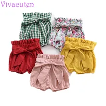 Летние шорты для маленьких девочек шорты с деревянными ушками и бантиком и хлебом шорты с кружевом шорты для мальчиков летние трусики для девочек