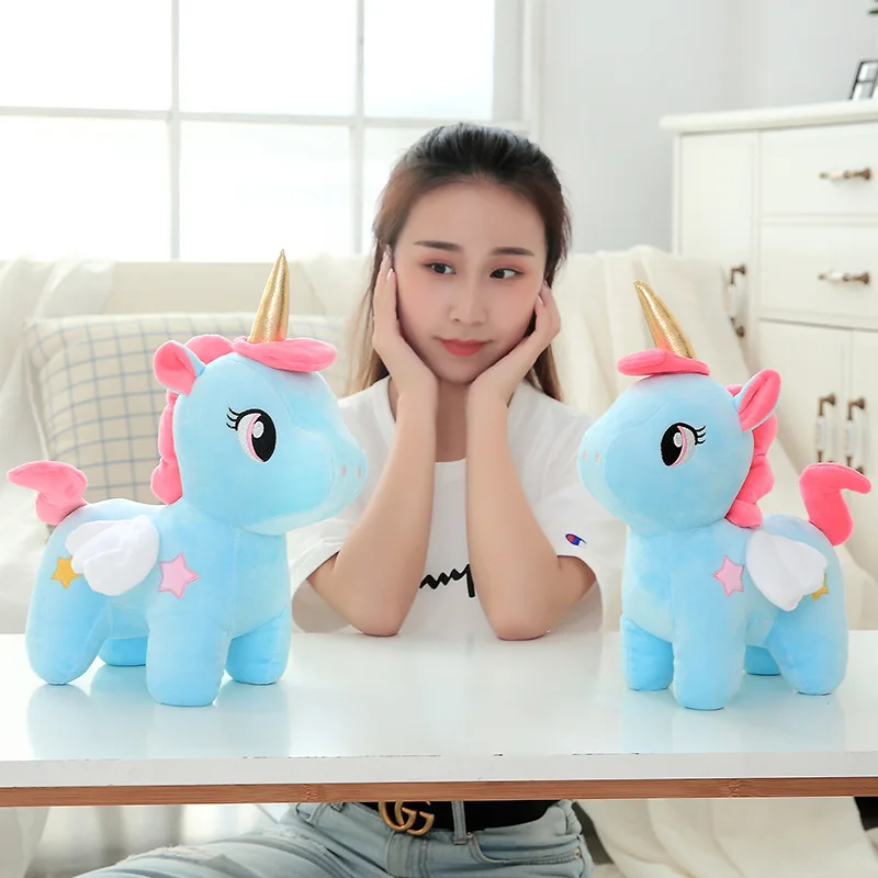 Kawaii Plush Toy Soft Unicorn Doll Appease Sleeping Pillow Kids Room Decor Toy For Children Pupil Christmas Halloween present