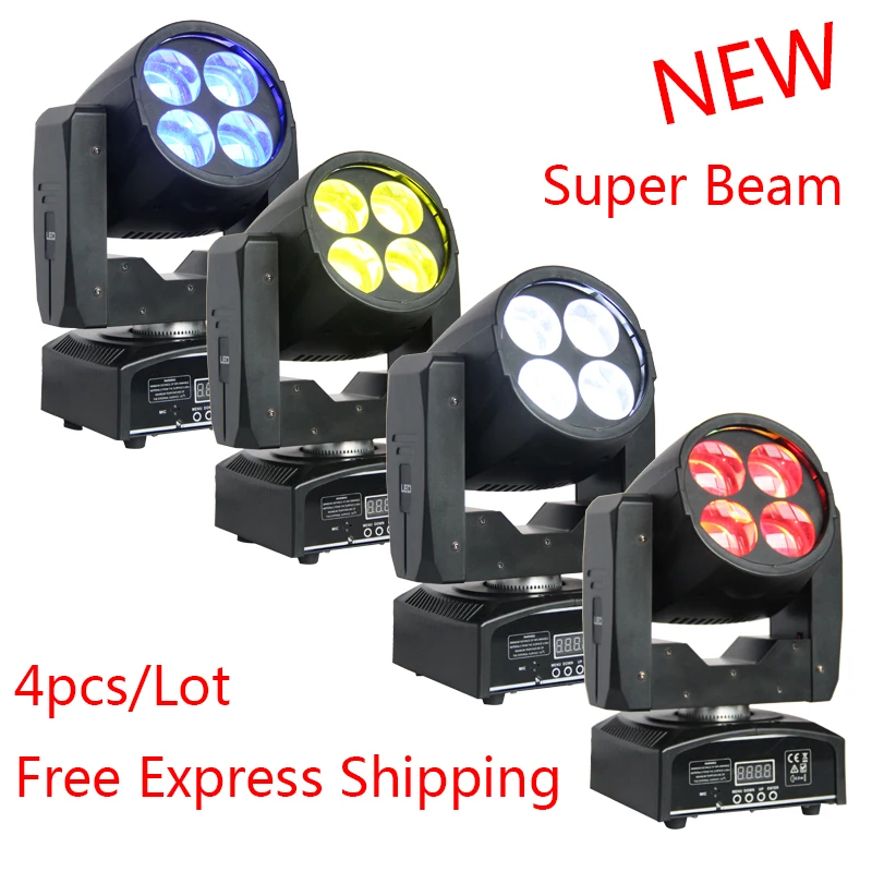 

4pcs/Lot 4 X 10W super beam led matrix moving beam head light for stage dj event lights