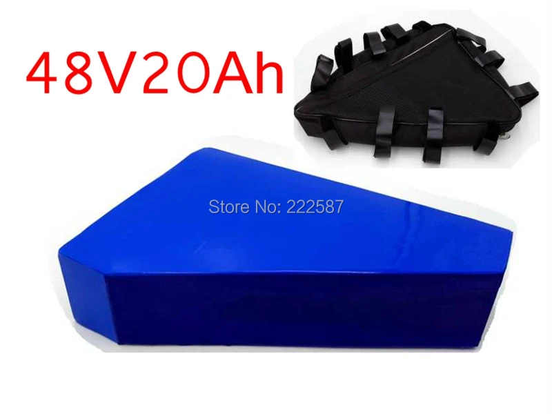 Perfect SWORDS FOX 48v 20ah lifepo4 triangle battery pack for electric scooter bike 500w 1500w motor 48v lithium battery + 58.4V Charger 5