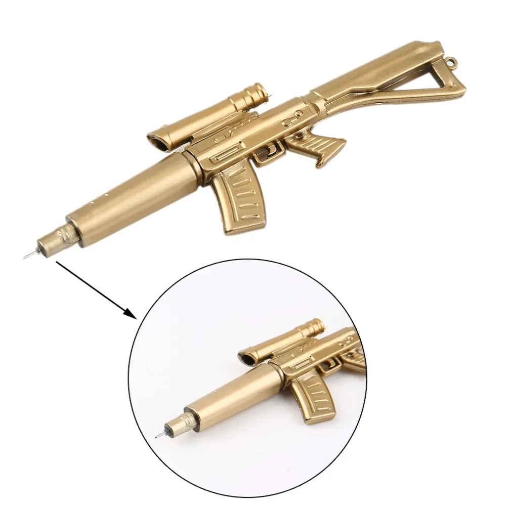 5 шт. Новинка Шариковая ручка забавная Золотая винтовка форма дизайн ...