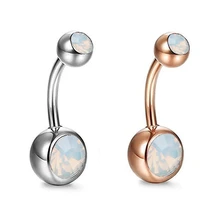 1 шт./упак. Опал Камень Кольца для пупка женщина пирсинг пупка Для женщин Модная бижутерия для пирсинга