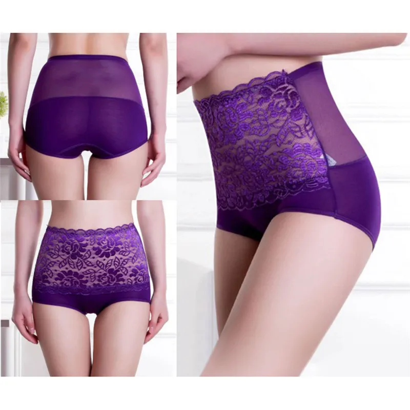 2017 Sexy Lace Underwear High Waist Women Briefs Lady's Panties Model Breathable Lace Panties
