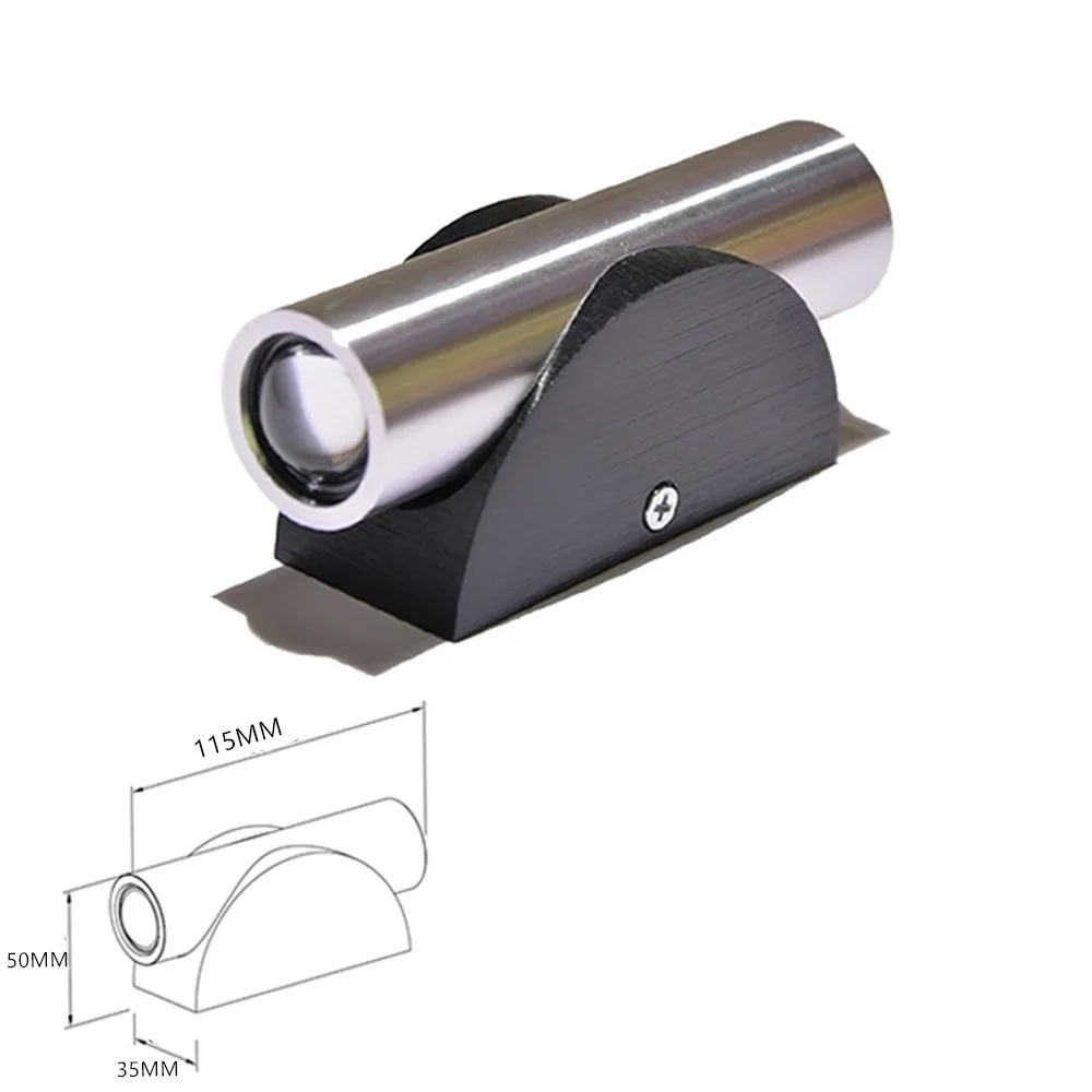 Современный 2 Вт 4 Вт 6 Вт светодиодный настенный светильник для помещений бра из алюминия лампы AC85-265V вверх вниз светодиодный настенный