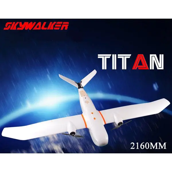Skywalker TITAN 2160 мм размах крыльев EPO Воздушный самолет ручной литой самолет(белый/Черная Акула