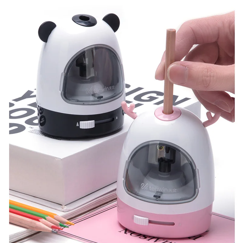 

tenwin Electric Pencil Sharpener Multi-function Automatic Pencil Sharpener Cartoon Pencil Sharpener Stationery School Supplies