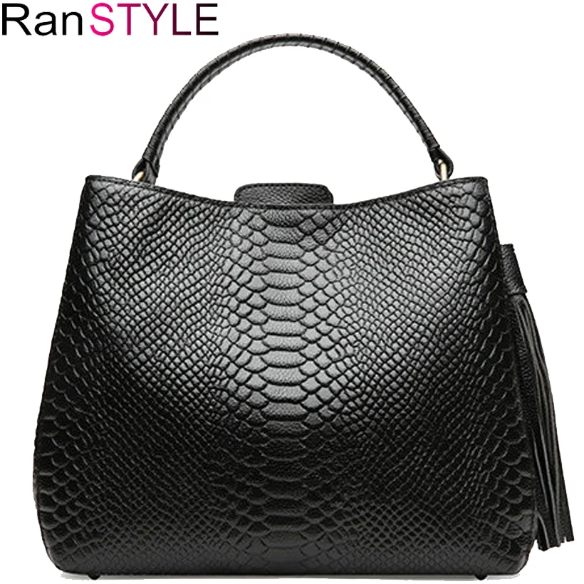 Genuine Leather bag Fashion crocodile pattern black red women hand Bag 2018 tassel Women Female crossbody Shoulder Bags Genuine Leather bag Fashion crocodile pattern black red women hand Bag 2018 tassel Women Female crossbody Shoulder Bags