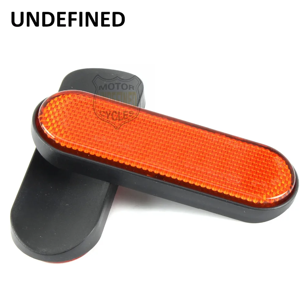 ABS Plastic 2X Motorcycle Orange Front Fork Reflector For Victory