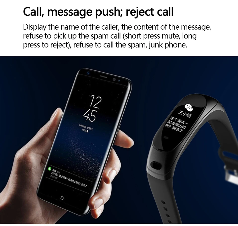 Smart band V08 Smart Watch Bracelet Waterproof Earphone Sensor Fitness Tracker Heart Rate Test  Smart Talk Band For Android ios (13)