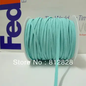 

50 Meters 1/8" 3mm #10 Mint Blue Color Skinny Elastic Bands