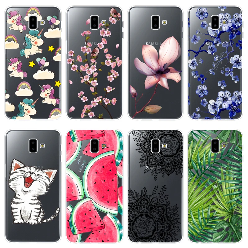 Samsung J6 Plus Back Cover For Girl For Samsung Galaxy J6 Plus Case Cover TPU Silicone Soft Colorful