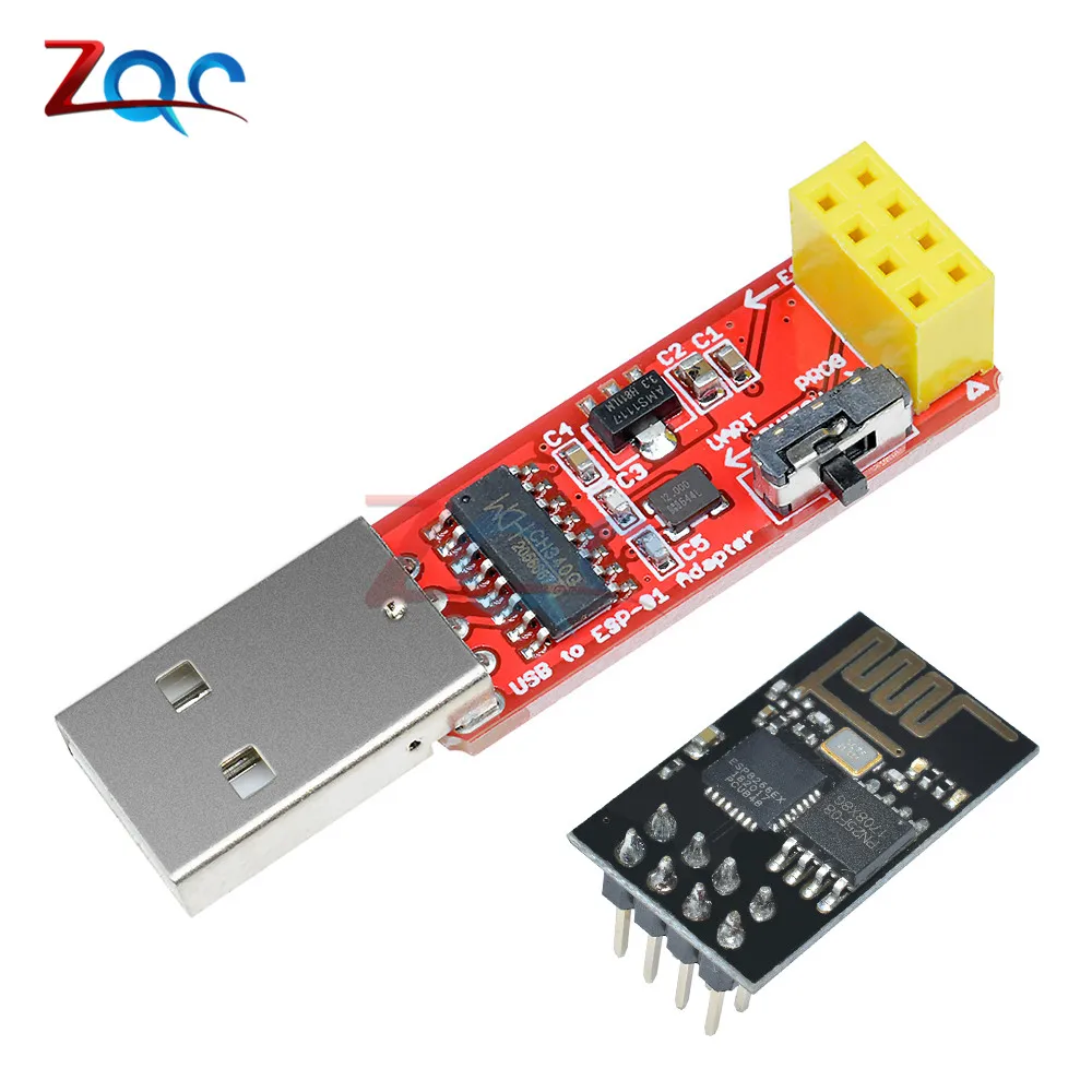 CH340 USB к ESP8266 серийный ESP-01 ESP-01S адаптер беспроводной Wi-Fi плата разработки ESP01 ESP01S программист адаптер модуль - Цвет: Addpter with ESP-01