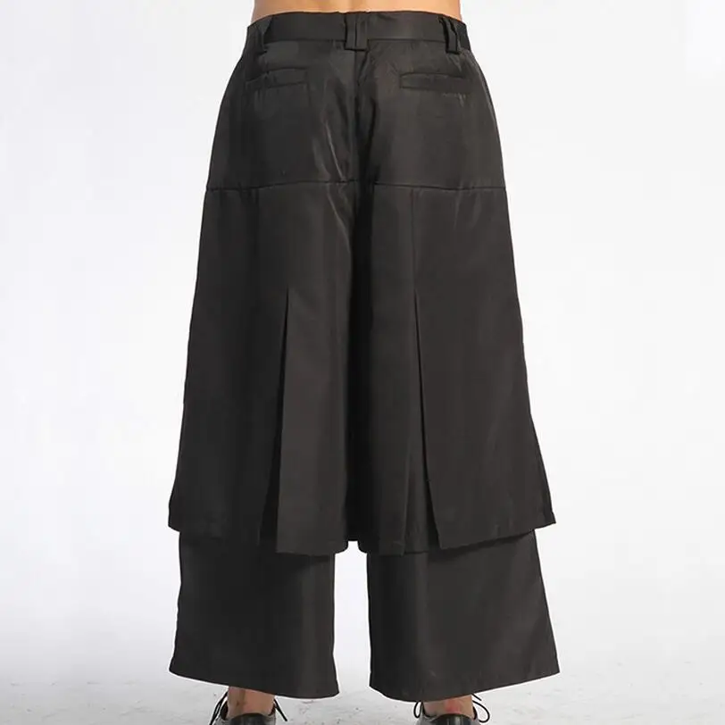 Европа и США повседневные весенне летние черные брюки из двух предметов