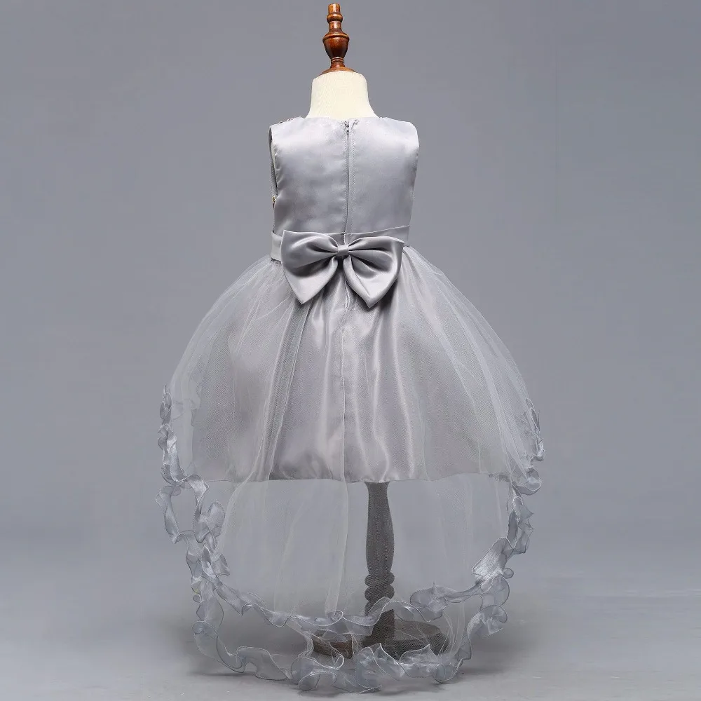 Тюль для девочек в цветочек платья Бисер оборками маленькая девочка Тюль бальные платья от 0 до 14 лет 2019 платье для первого причастия