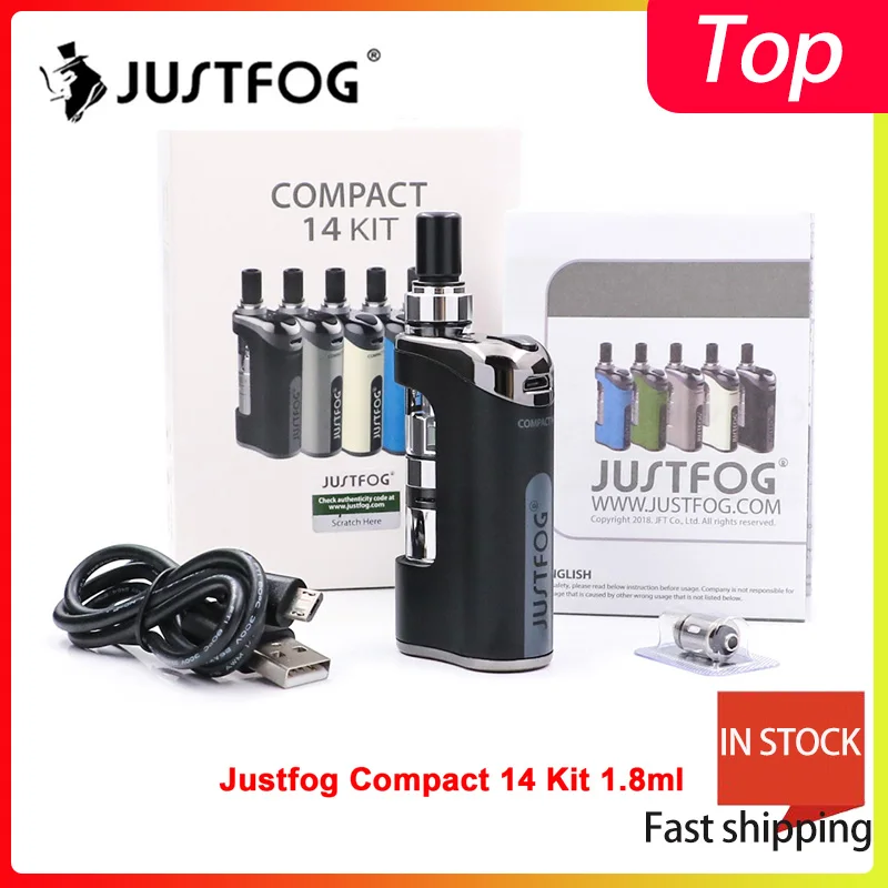 В наличии электронная сигарета JustFog Compact 14 Набор 1500 мАч Vape стартовый набор с 1 8 мл