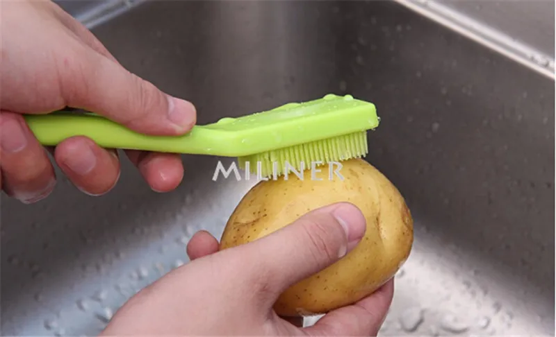 Висячие фруктовые инструменты Чистящая Щетка кухня с ручкой щетка для чистки овощей щетка для овощей