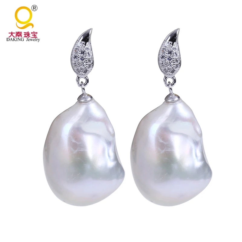 FRESHWATER 10mm AAA pearl Sterling Silver clip on earrings