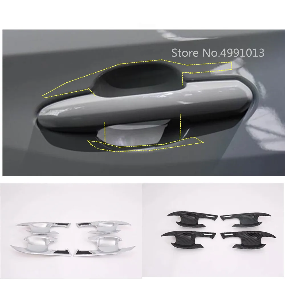 For Toyota RAV4 2019 2020 2021 Car Garnish Body Styling Sticker Frame Trim Door Handle Bowl Armrest Panel Hoods 4pcs | Автомобили и