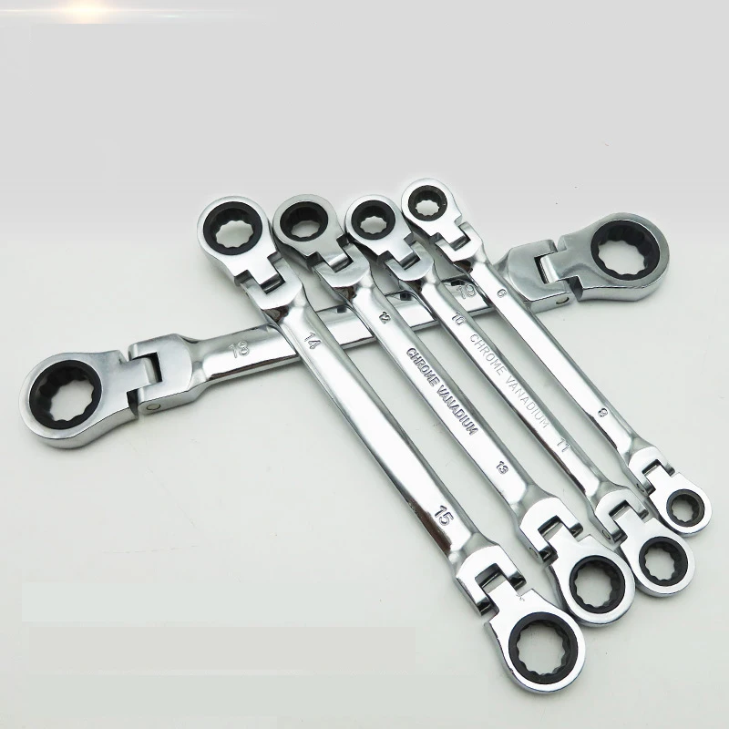 Double Flex Head Ratchet Wrenches Quick Spanner Action Wrenchesin