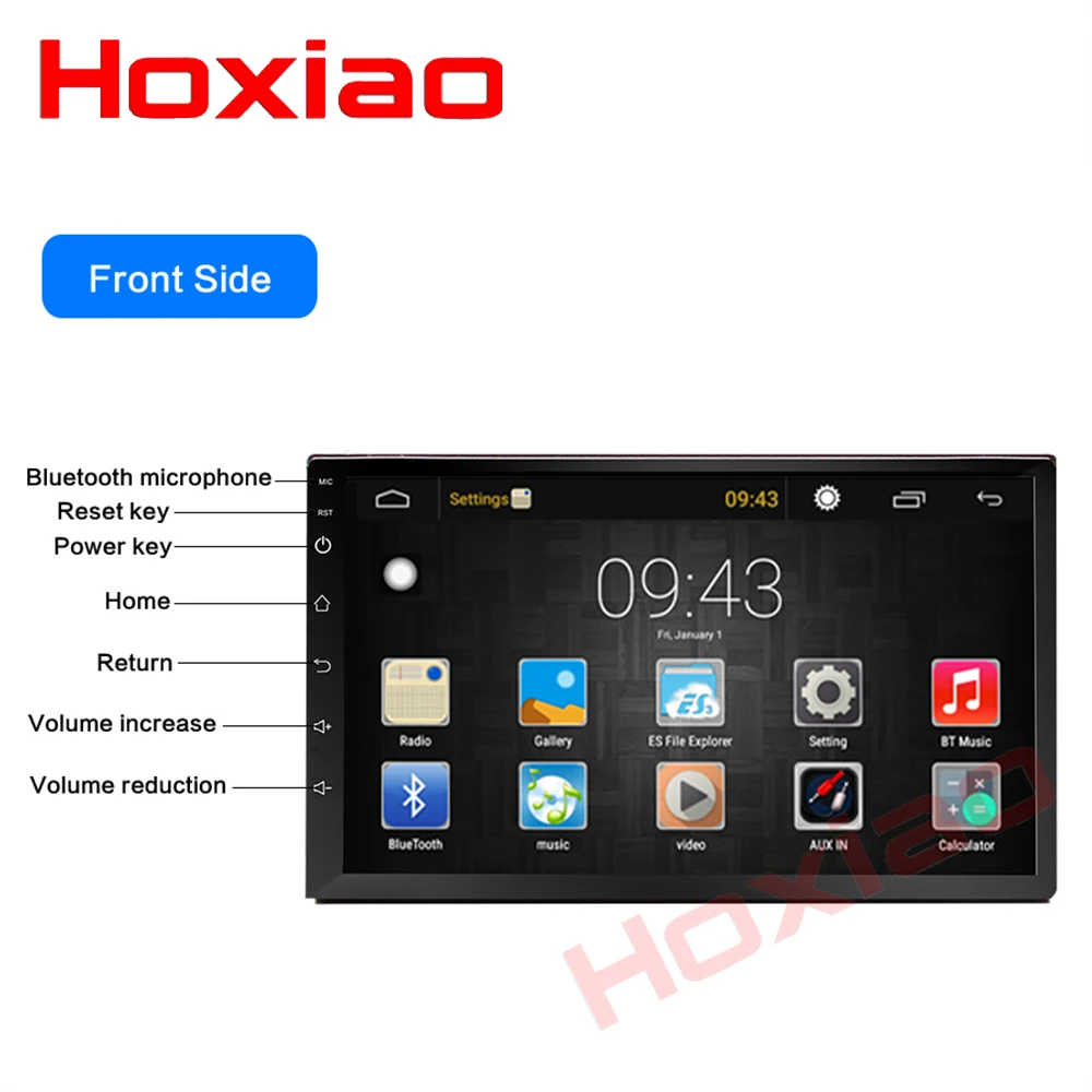 2 Din Android 6 0 Автомагнитола стерео без DVD 7 &quot1024*600 Универсальный Автомобильный плеер