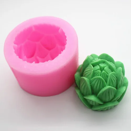 Форма для мыла, силикагель, большой цветок лотоса, 3D форма, ручное изготовление мыла, силиконовая форма для изготовления свечей