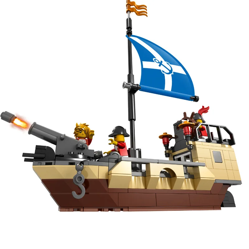 

Assembly Building Bricks Pirate Ship Pirates Blocks with 247pcs Mini Figures Toys