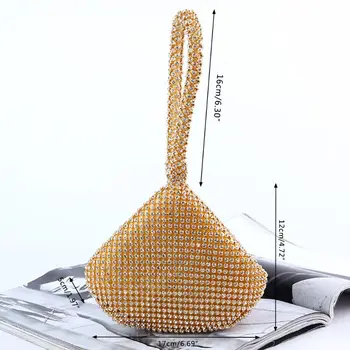 

2020 Women's Triangle Glitter Handbag Purse Clutch Evening Luxury Bags Party Prom