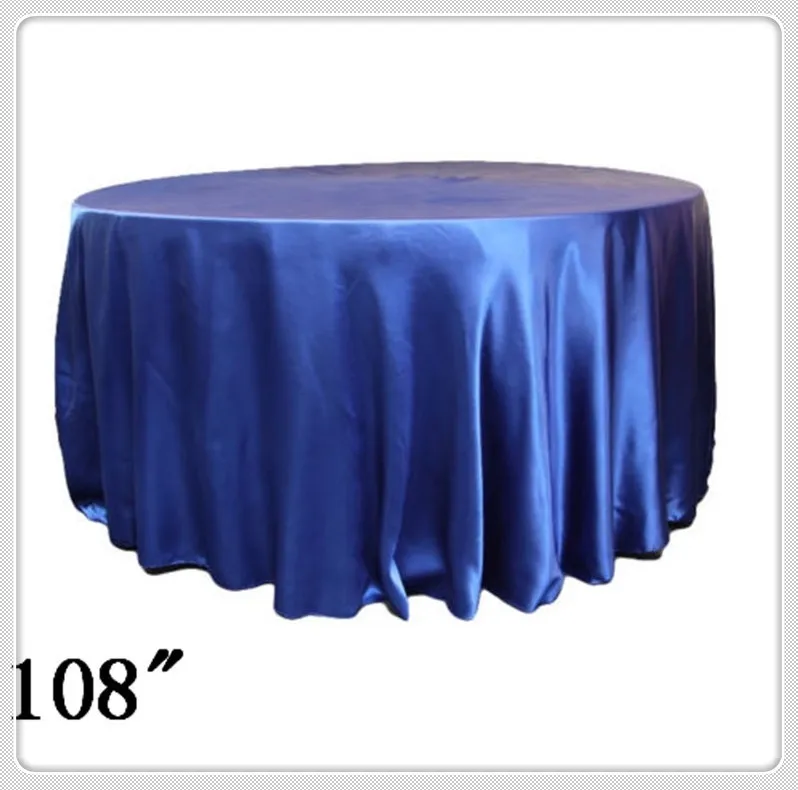 10pcs 108'' Round Satin table cloths round table cloths for round