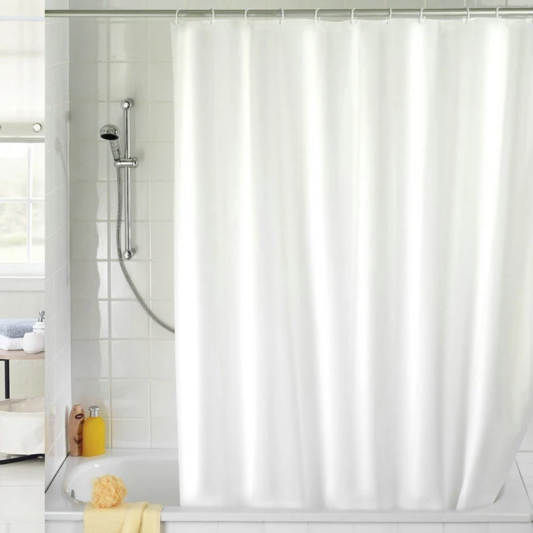 

NEW!!!180x180cm Solid Color Waterproof Shower Curtain Mold Resistant Bath Curtain With 12 Hooks