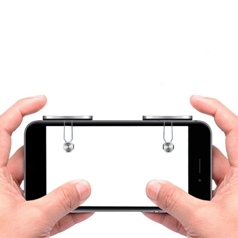 

1pc Metal Joystick Trigger Fire Button Key Ergonomic Clip for Mobile Phone Tablet Gaming