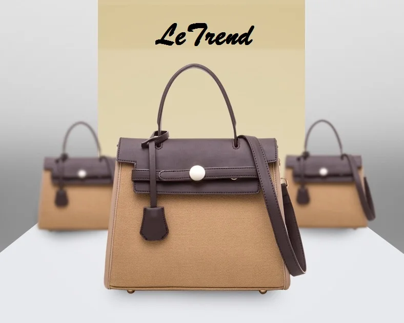 

LeTrend Fashion Women Bag Satchels Women's Handbags Canvas Female Messenger Bag Crossbody Bags Ladies's Shoulder Bag