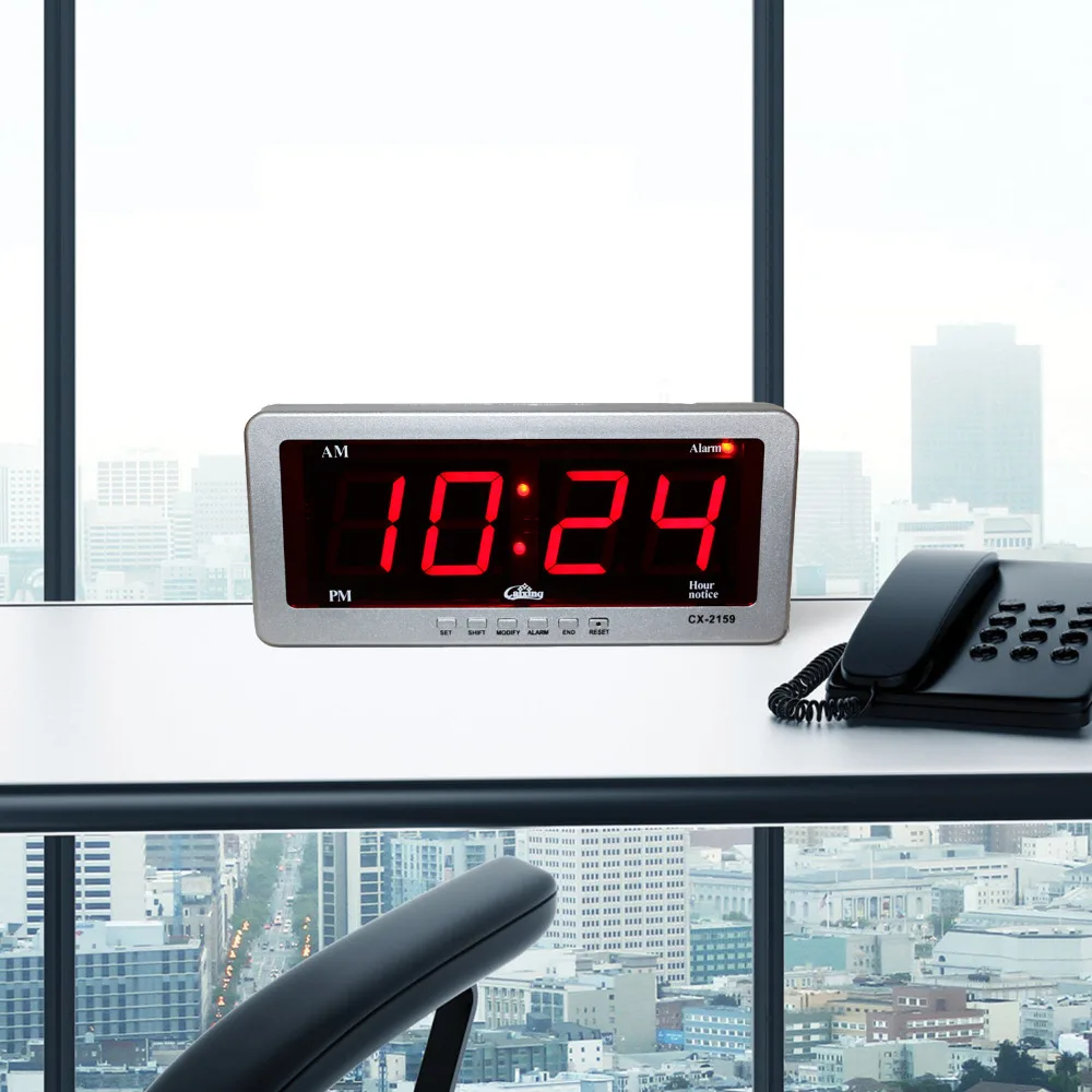 Светодиодный настенный цифровой будильник, электронные будильники с температурным календарем, датой, неделей, большими цифрами для дома и офиса