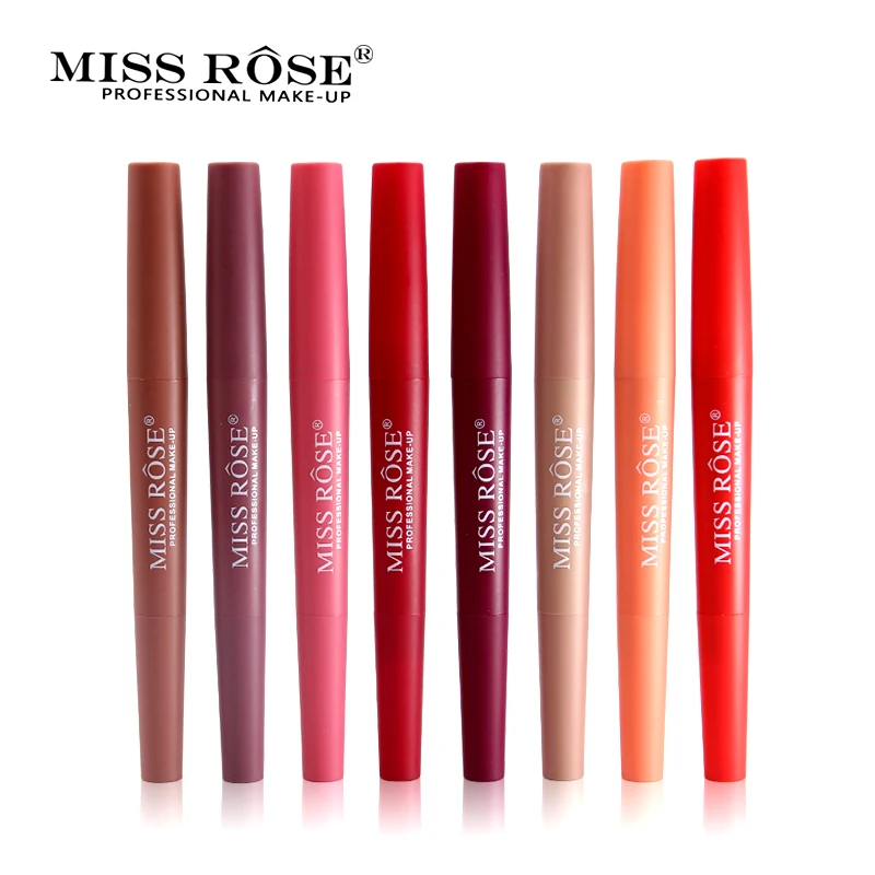 Матовый карандаш для губ Miss Rose 12 цветов водостойкий яркий|Карандаш губ| |